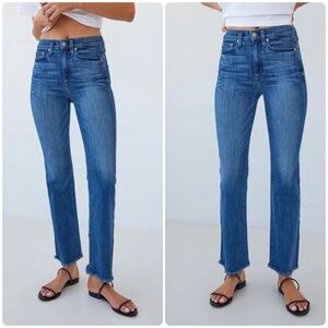 AYR The Pop Jeans Ankle Raw Hem Blue Size 24